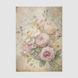 Vintageinspirerad pastellrosbukett blommönster