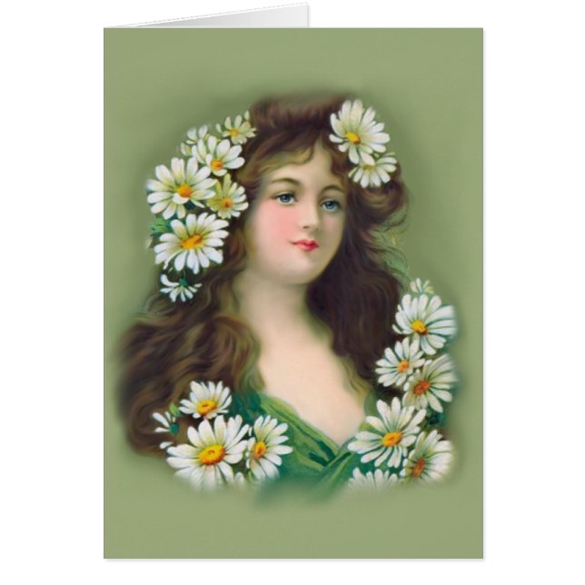 Vintageirländare Colleen Hälsningskort (Framsidan)