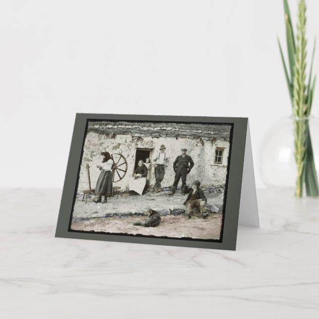 Vintageirländare Thatched stugan Kort (Framsida)
