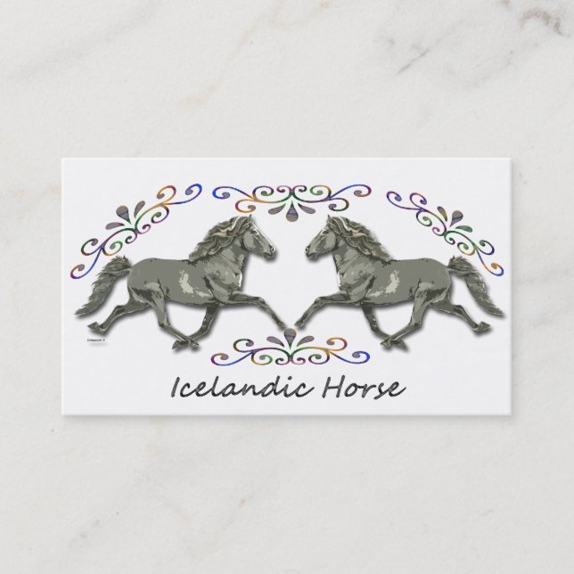 Vintageisländska Visitkort (Framsida)