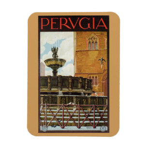 Vintageitalienare reser annonsen Perugia Magnet