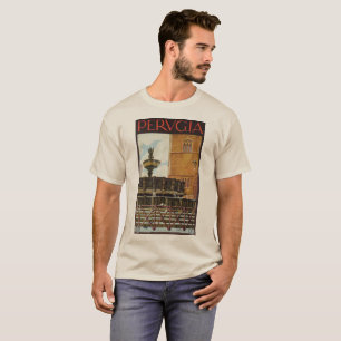 Vintageitalienare reser annonsen Perugia T Shirt