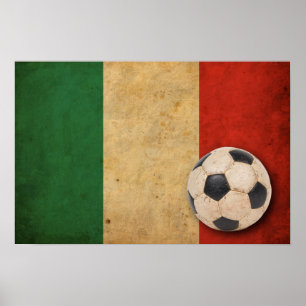 Vintageitalienflagga Poster
