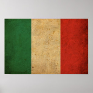 Vintageitalienflagga Poster