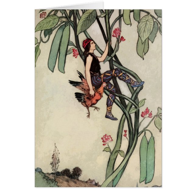 Vintagejack och Beanstalksagan Hälsningskort (Framsidan)