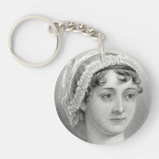 VintageJane Austen illustration Keychain (Framsidan)
