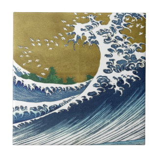 Vintagejapanen vinkar kakelplatta