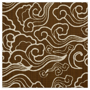 Vintagejapanmoln, choklad - brunt tyg