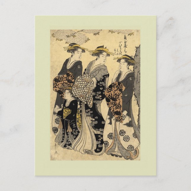 Vintagejapanträkloss Vykort (Framsida)