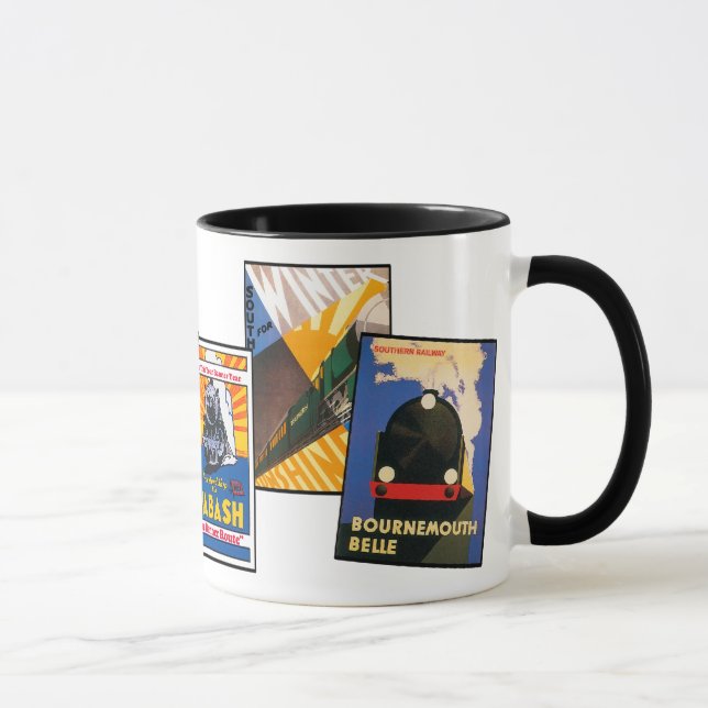 Vintagejärnvägaffischer Mugg (Höger)