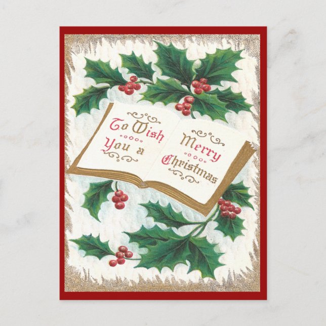 Vintagejul Helg Vykort (Framsida)