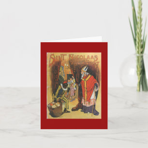 Vintagejul Sint Nicolaas Helgkort