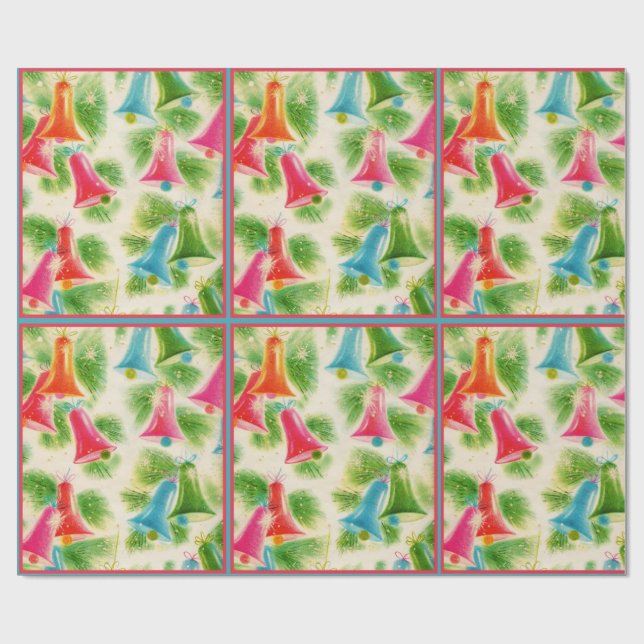 Vintagejul som slår in papper presentpapper (Platt)