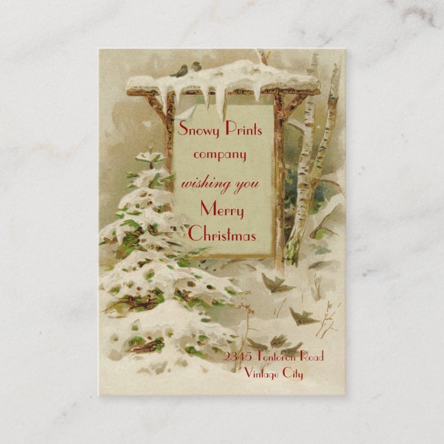 Vintagejulafton 1902 visitkort (Framsida)