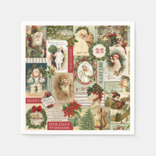 VINTAGEJULCOLLAGE PAPPERSSERVETT