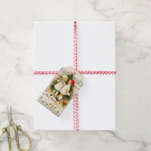 Vintagejuletiketter Presentetikett