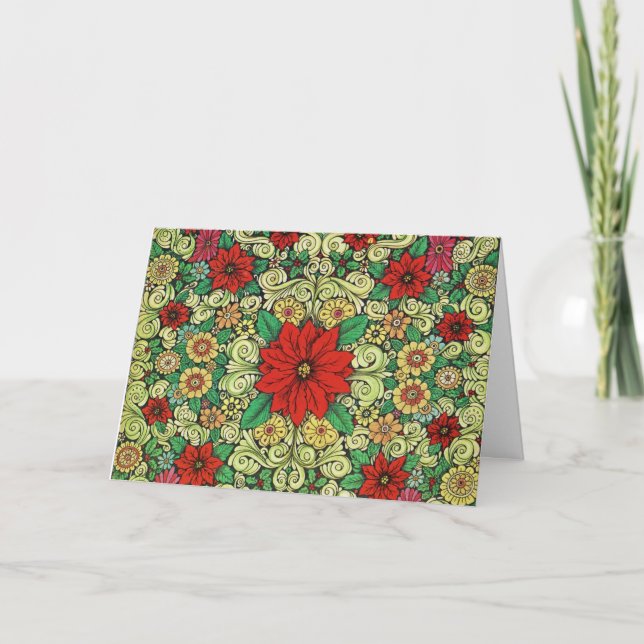 Vintagejuljulstjärna Helgkort (Framsida)