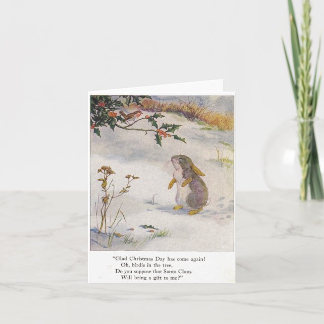 Vintagejulkort Helgkort (Framsida)