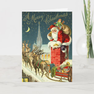 VintagejulSanta kort