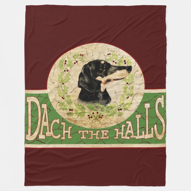 Vintagejultax Dach (däck) korridorerna Fleecefilt (Framsidan)