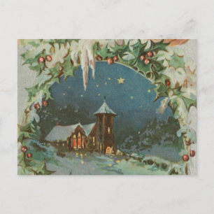 VintagejulTown med barn Helg Vykort