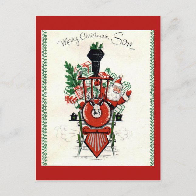 Vintagejulvykort Helg Vykort (Framsida)