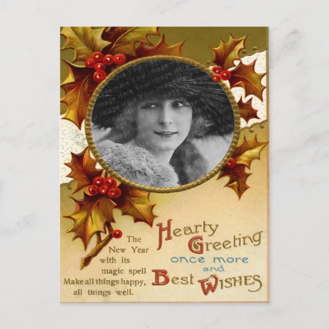 Vintagejulvykort Helg Vykort (Framsida)