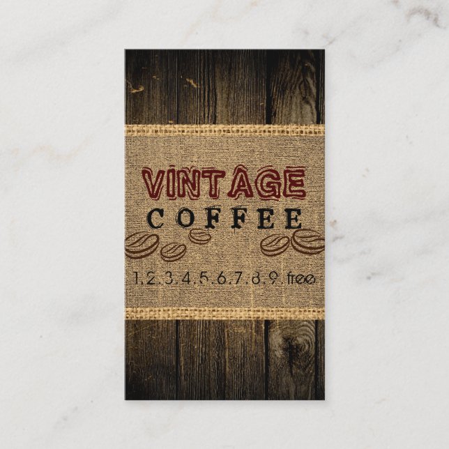 Vintagekaffe Visitkort (Framsida)
