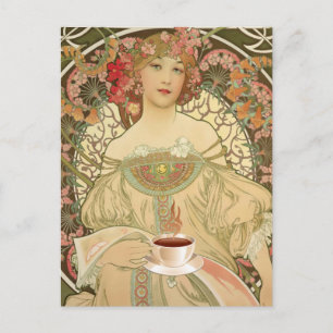 Vintagekaffeaffisch Vykort