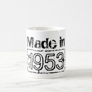 Vintagekaffemugg med beställnings- födelseår kaffemugg