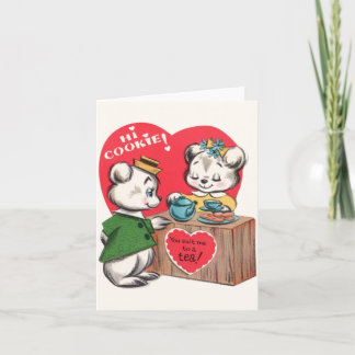 Vintagekaka och Teavalentin kort för dag