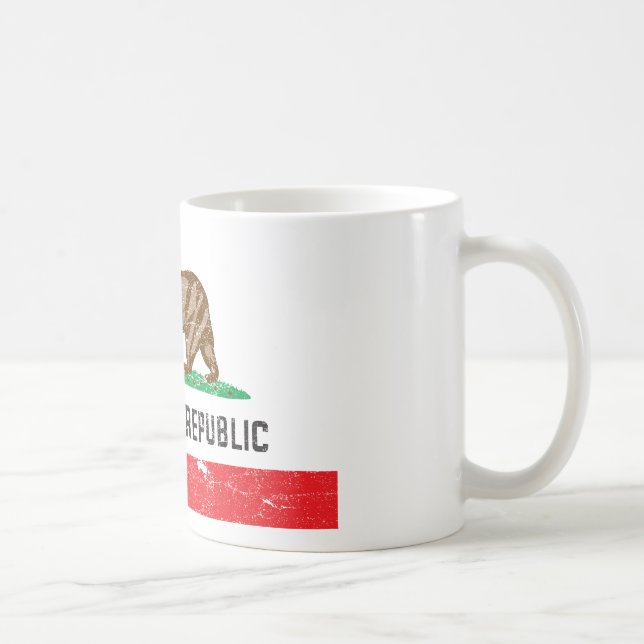 VintageKalifornien flagga Kaffemugg (Höger)