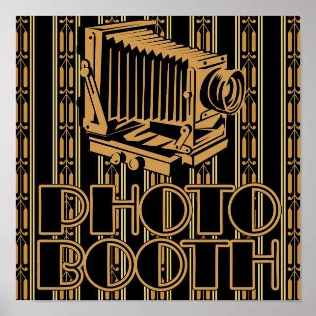 Vintagekamera 1920-talets fotobutiksaffisch poster (Framsidan)