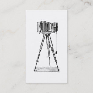 Vintagekamera - antik kamerafotografisvart visitkort