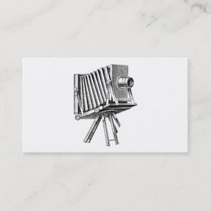 Vintagekamera - antik kamerafotografisvart visitkort