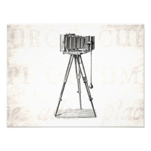 Vintagekamera - antik Retro kamerafotografi Fototryck