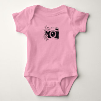 Vintagekamera – Blommig skiss T Shirt