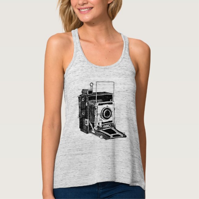 Vintagekamera Linne Med Racerback (Framsida)