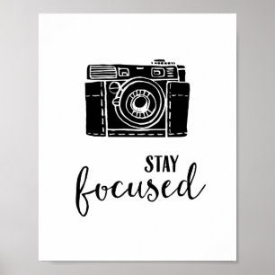 Vintagekamera - Motiverande Citat för Fokus Poster