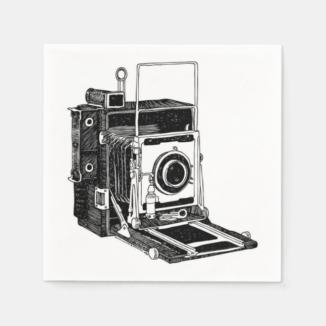 Vintagekamera Pappersservett (Framsidan)