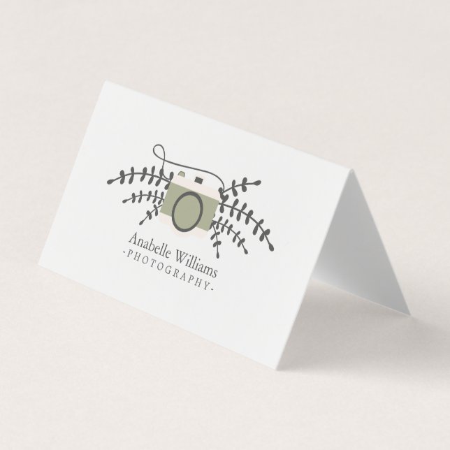 Vintagekamerafotograf Visitkort (Framsida)