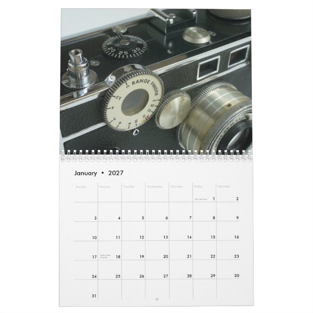 Vintagekamerakalender 2013 kalender (Jan 2027)