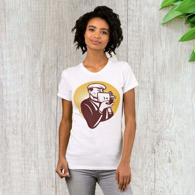 Vintagekameraman Retro Fotograf T Shirt (Skapare uppladdad)