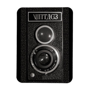Vintagekameran verkställer på den böjliga magne magnet