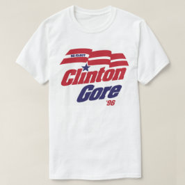 Vintagekampanjlogotyp Clinton/levrat blod 1996 T-shirt