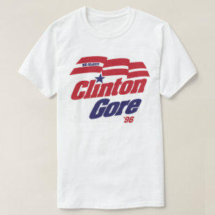 Vintagekampanjlogotyp Clinton/levrat blod 1996 T-shirt