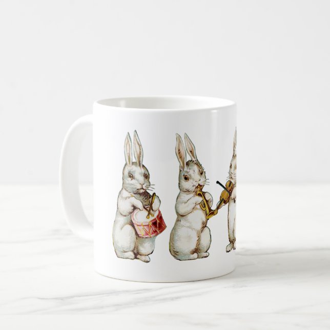 Vintagekaninillustration Kaffemugg (Framsida vänster)