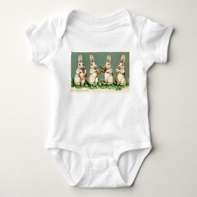 Vintagekaninmusiker Tee (Framsida)