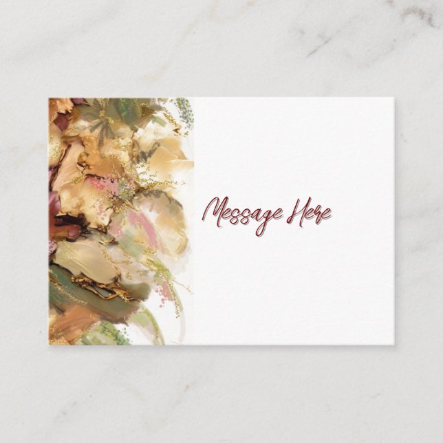 Vintagekänsla blommig konst Returadressetikett Tilläggskort (Framsida)