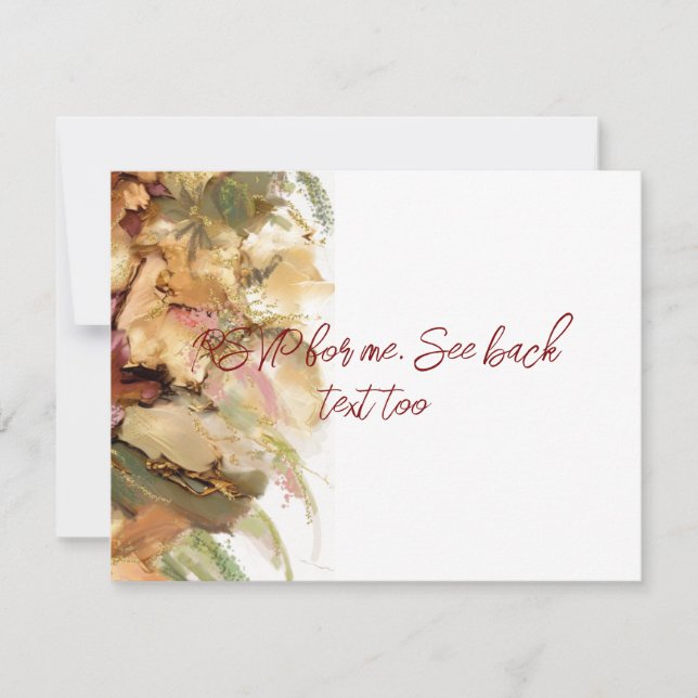 Vintagekänsla blomstermotiv returadressetikett OSA kort (Framsida)